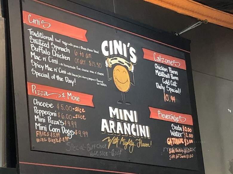 Cini's - Boston, MA menu_pic