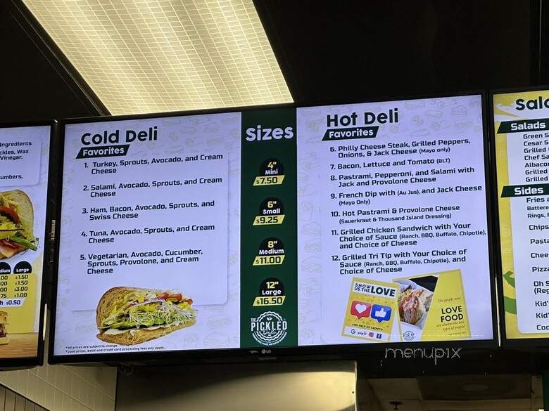 The Pickled Deli - Visalia, CA menu_pic