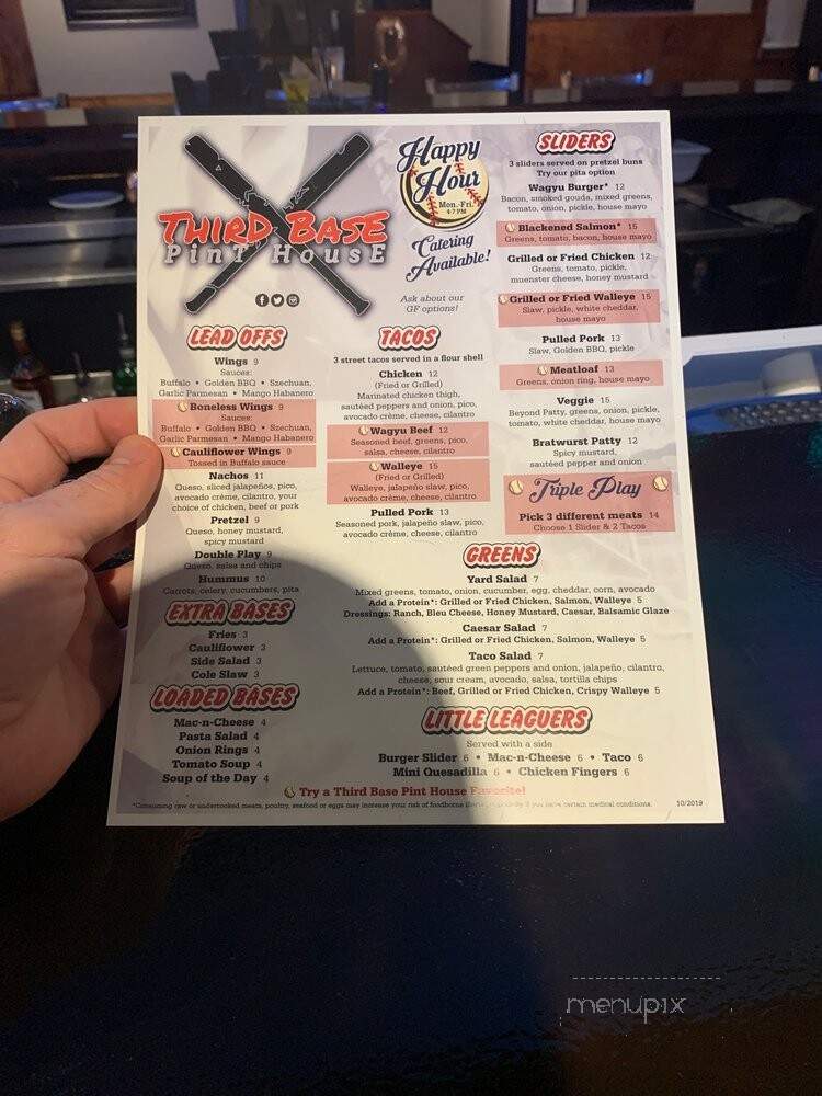 Third Base Pint House - Powell, OH menu_pic