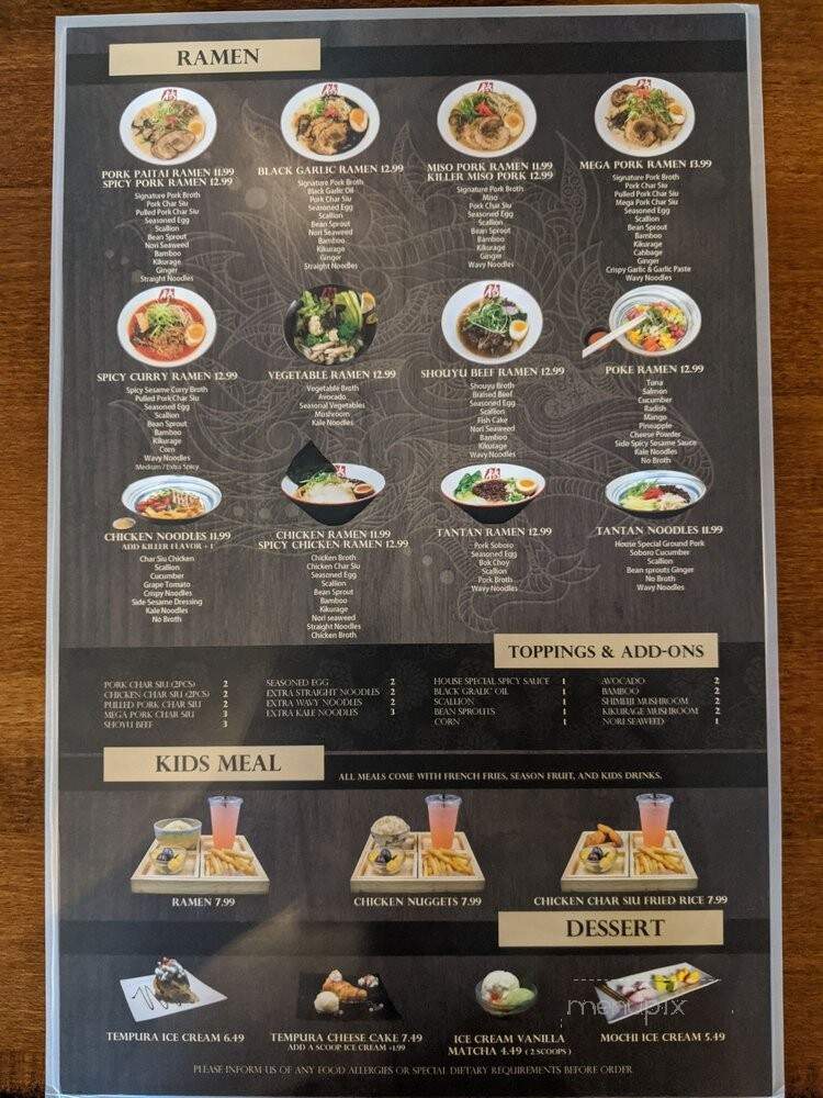 Ramen Legend - Salt Lake City, UT menu_pic
