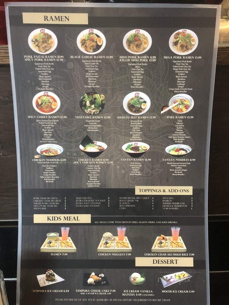 Ramen Legend - Salt Lake City, UT menu_pic
