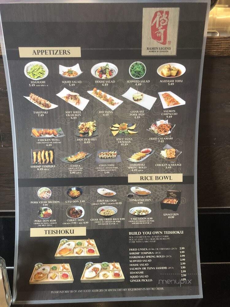 Ramen Legend - Salt Lake City, UT menu_pic