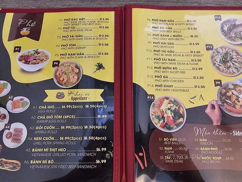 Pho Bro - Rowland Heights, CA menu_pic