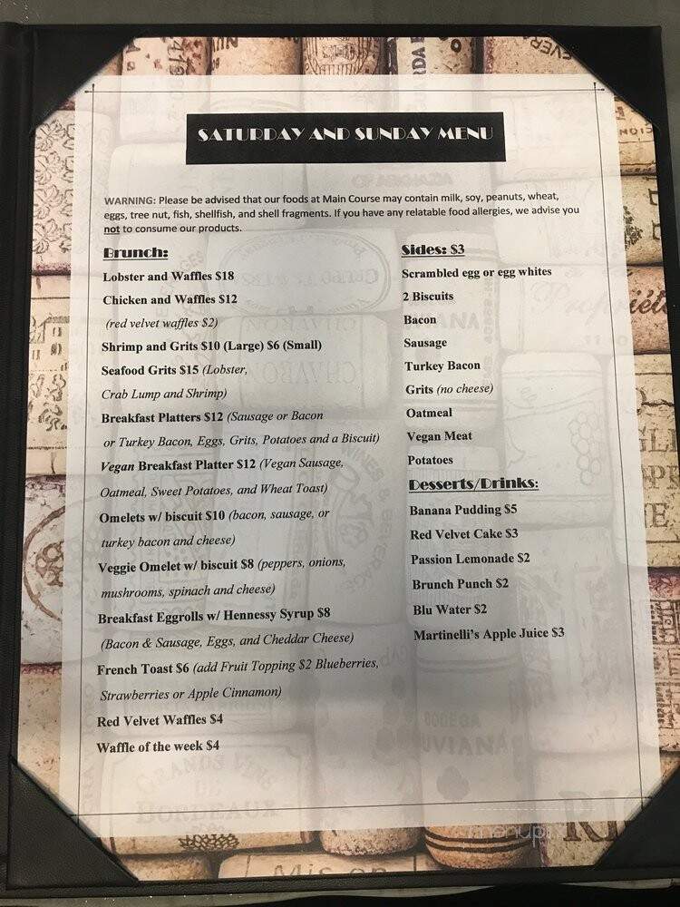Main Course Brandon - Valrico, FL menu_pic
