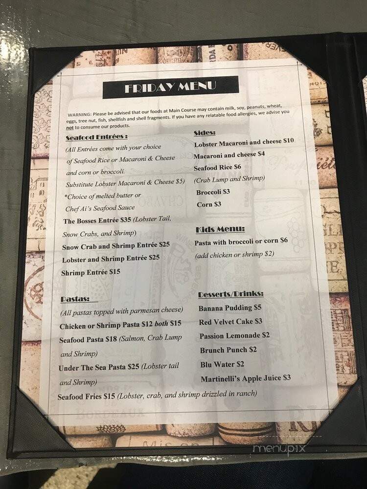 Main Course Brandon - Valrico, FL menu_pic