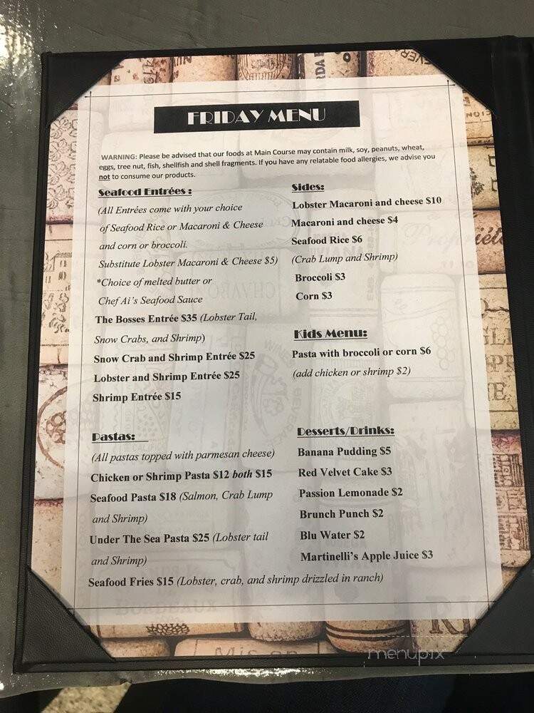Main Course Brandon - Valrico, FL menu_pic