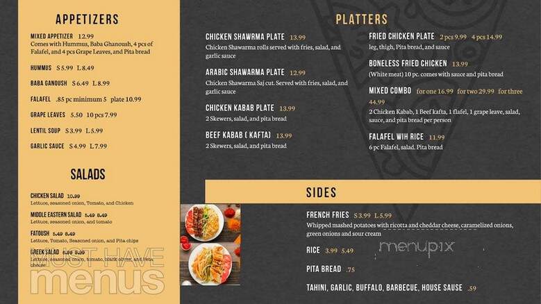 Middle Eastern Appetite - Kalamazoo, MI menu_pic