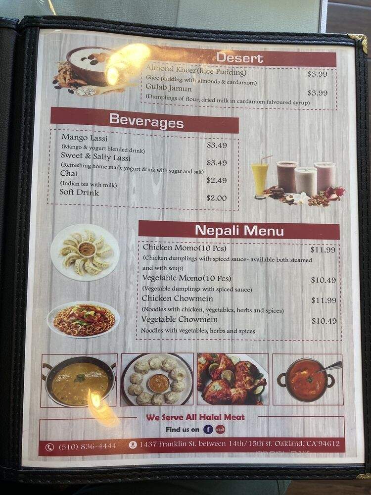 Delicious Curry House - Oakland, CA menu_pic