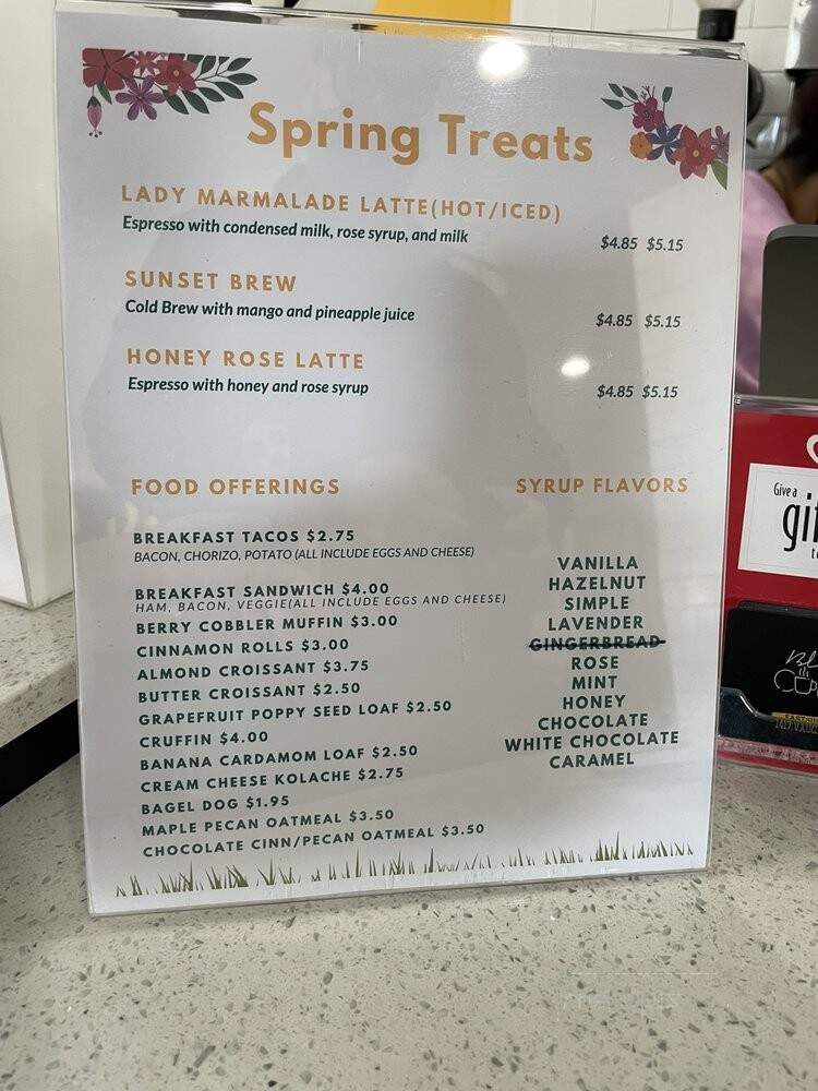 Black Coffee - Fort Worth, TX menu_pic