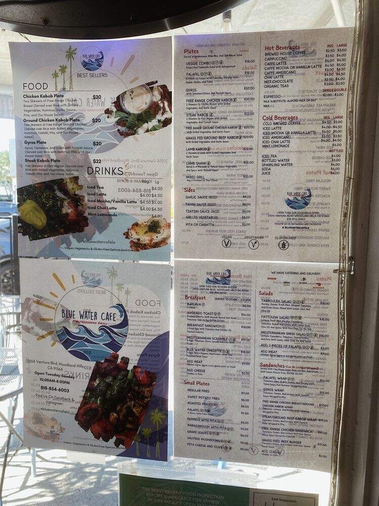 Blue Water Cafe - Los Angeles, CA menu_pic