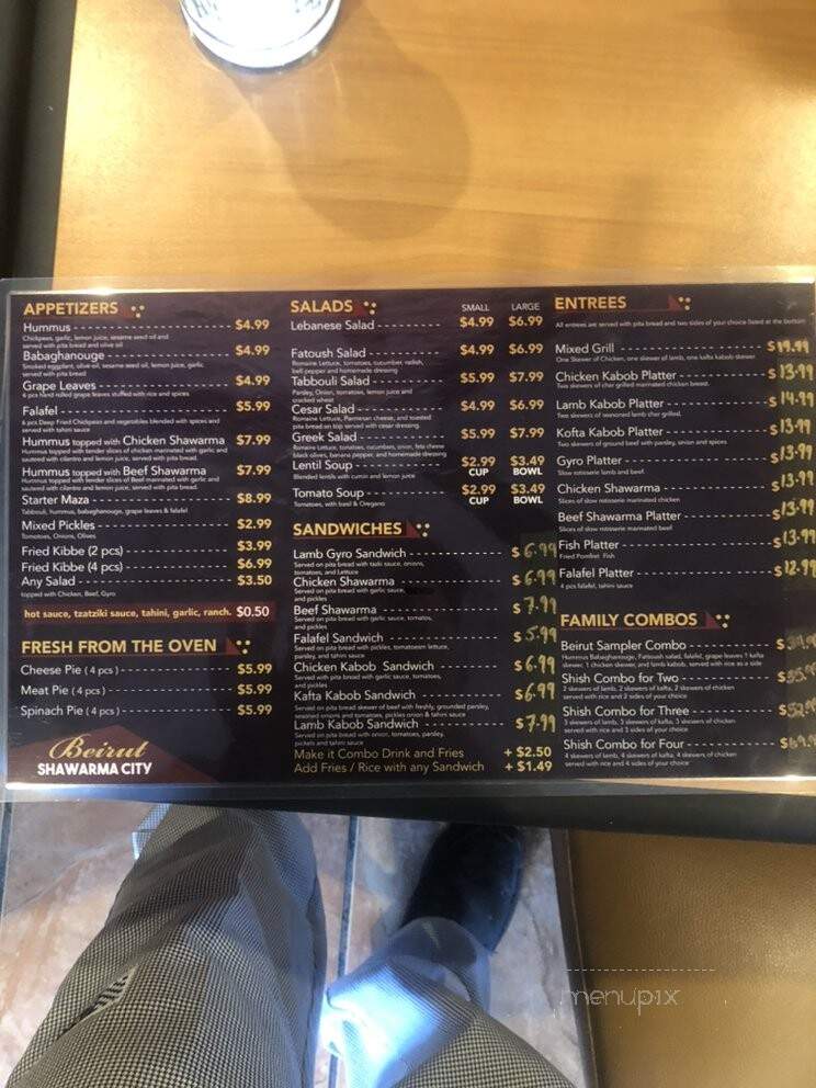 Beirut Shawarma City - Richardson, TX menu_pic