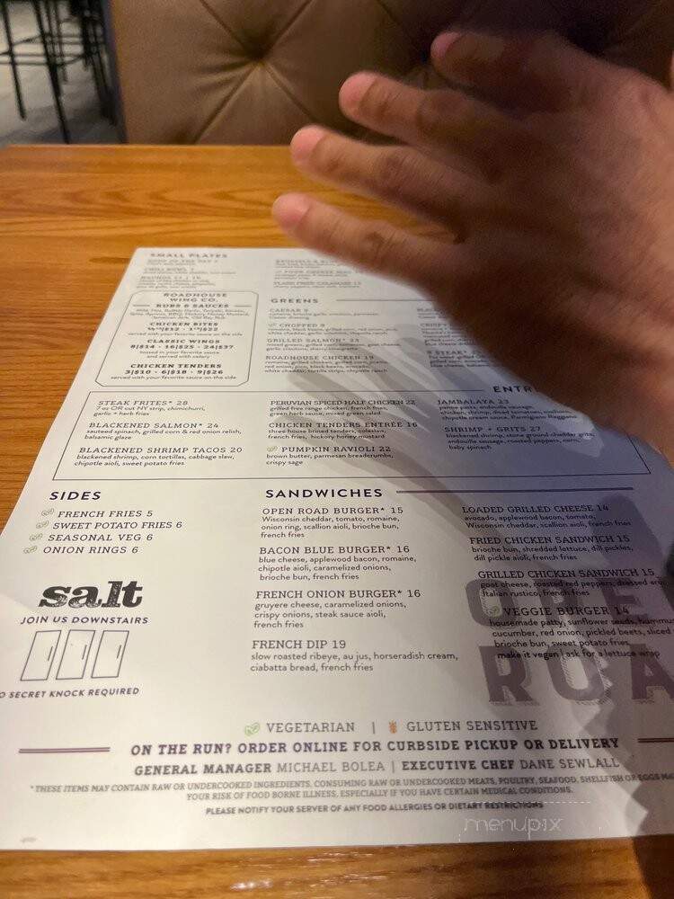 Open Road - Arlington, VA menu_pic