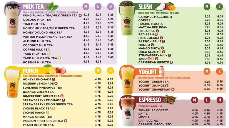 Kung Fu Tea - Philadelphia, PA menu_pic