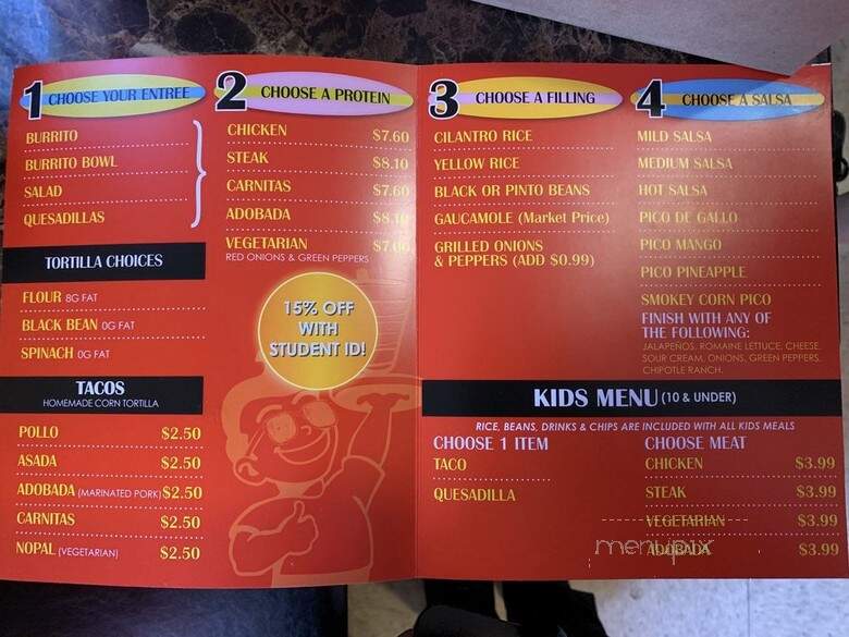 In n Out Burritos - Nashua, NH menu_pic