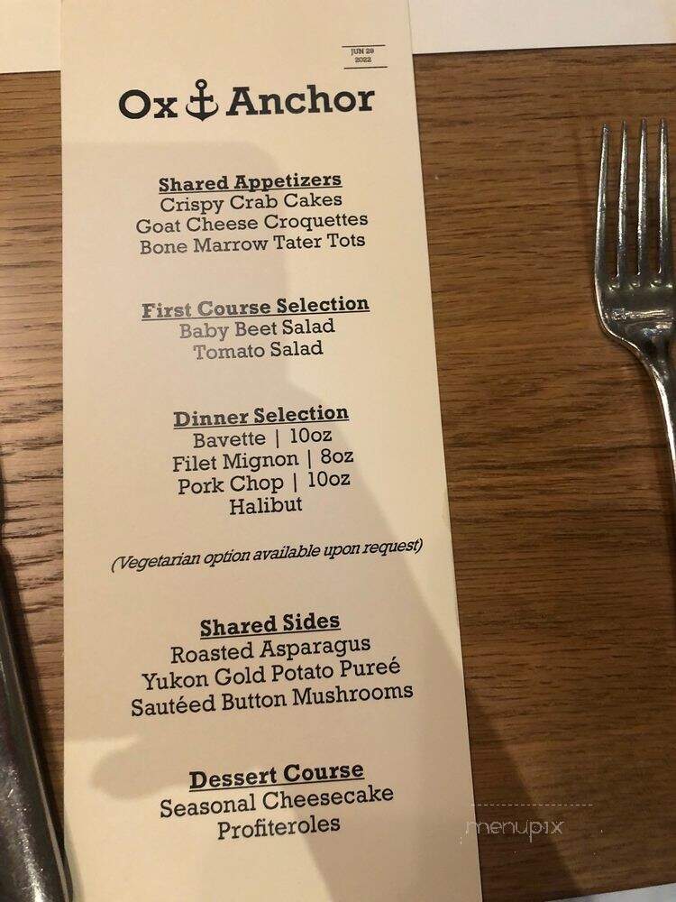 Ox+Anchor - San Luis Obispo, CA menu_pic