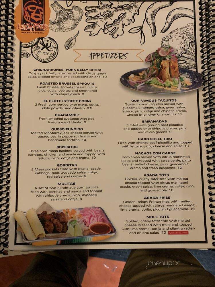 Luchador Urban Taqueria - Fullerton, CA menu_pic