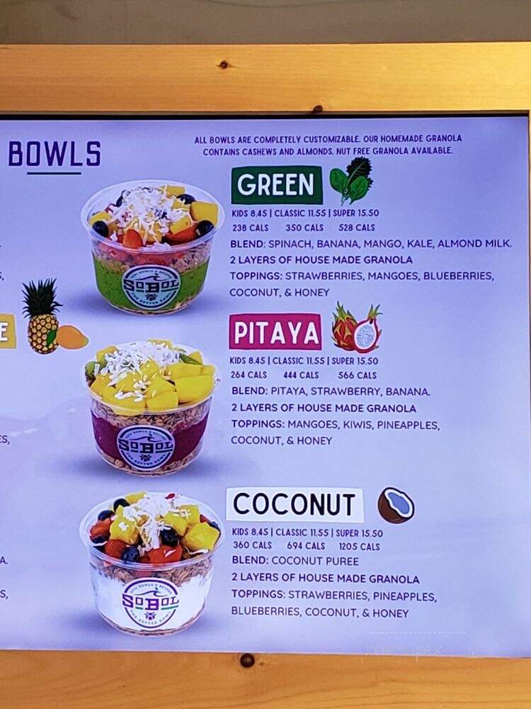 SoBol - New Haven, CT menu_pic