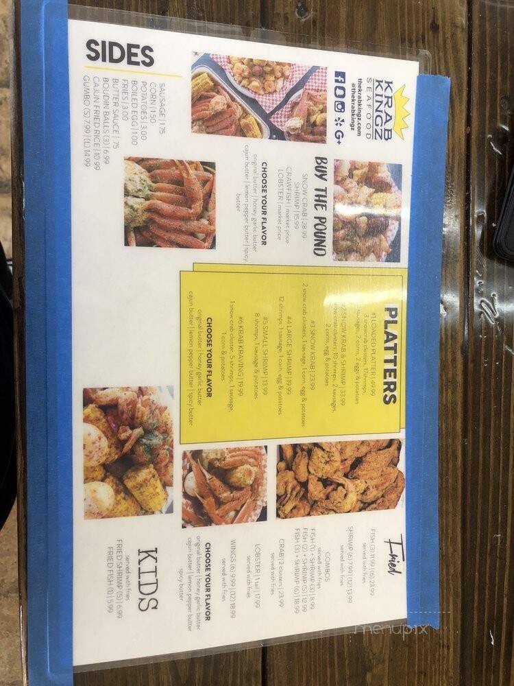 Krab Kingz Seafood - Stafford, TX menu_pic