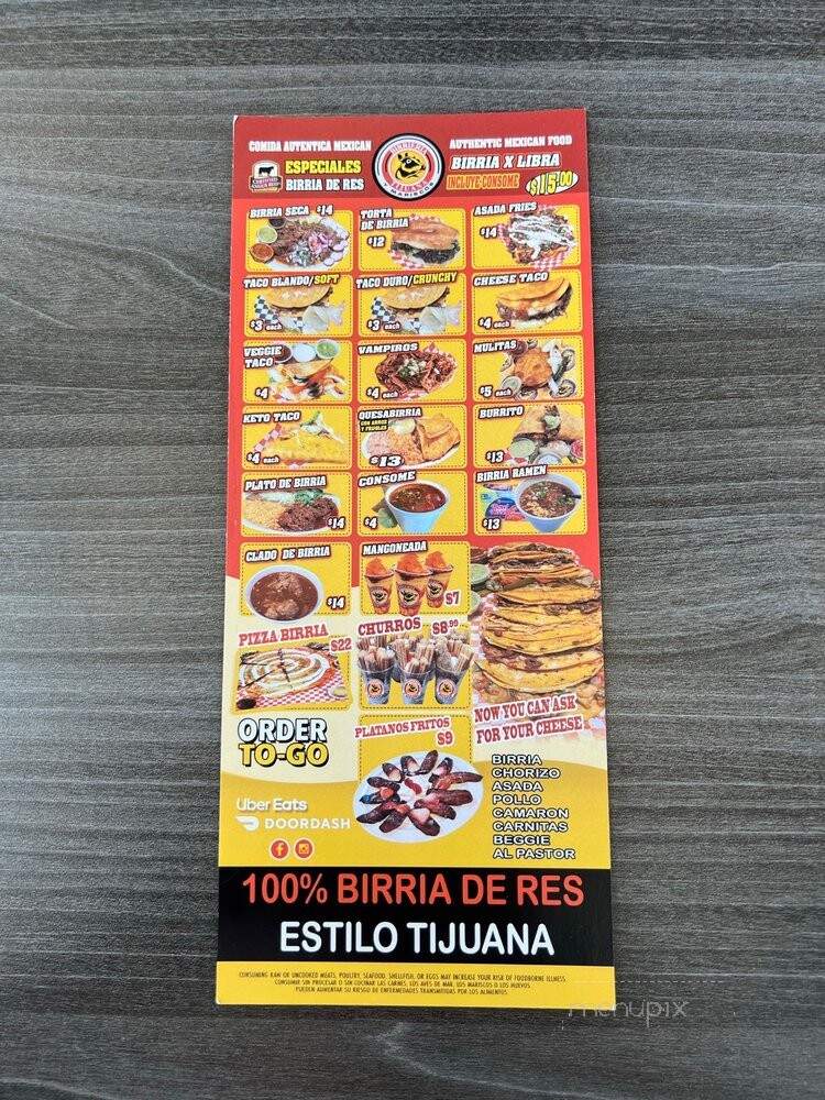 Birrieria Tijuana Lakewood - Lakewood, WA menu_pic