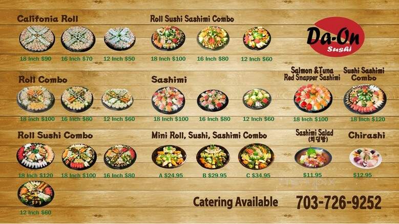 Da On Sushi - Ashburn, VA menu_pic