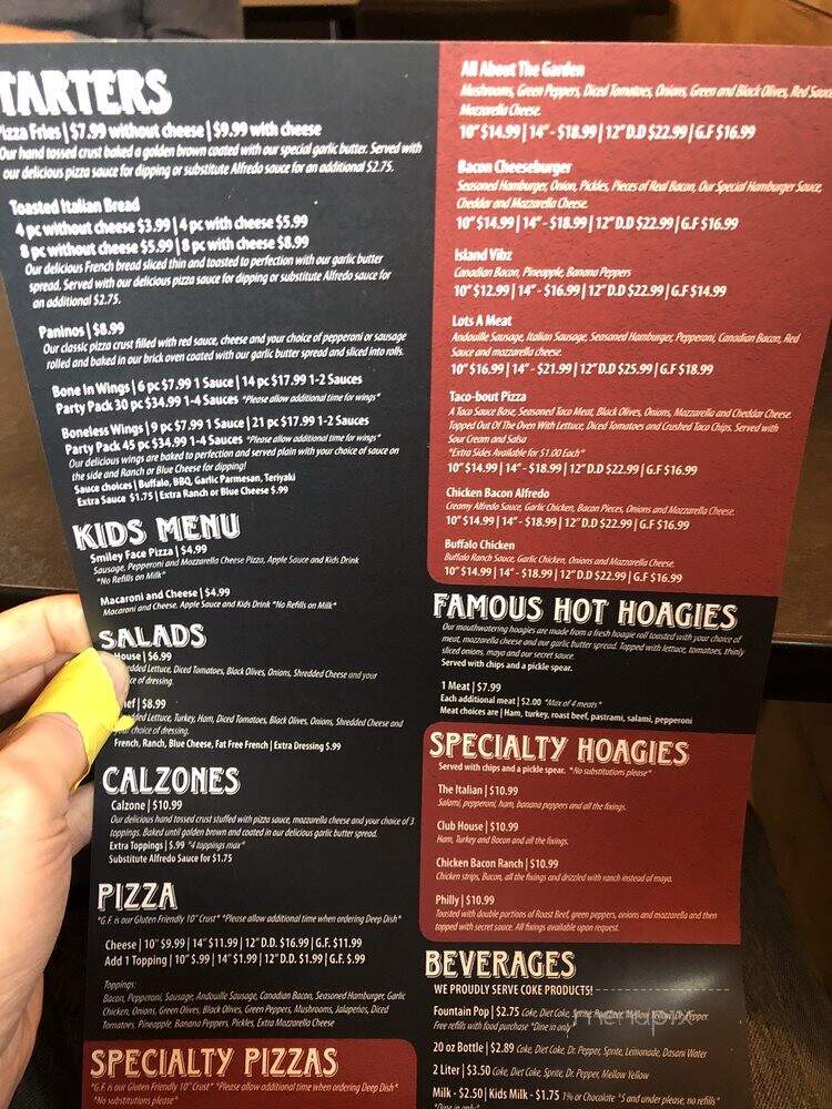 Pizza Central - Milaca, MN menu_pic