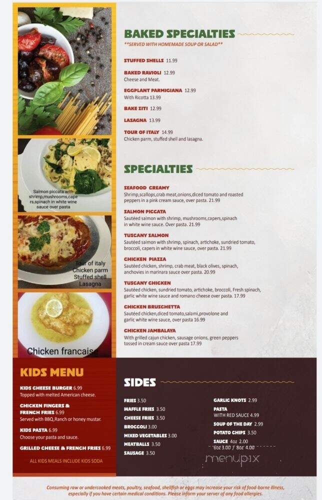 La Piazza Bella - Madison, FL menu_pic