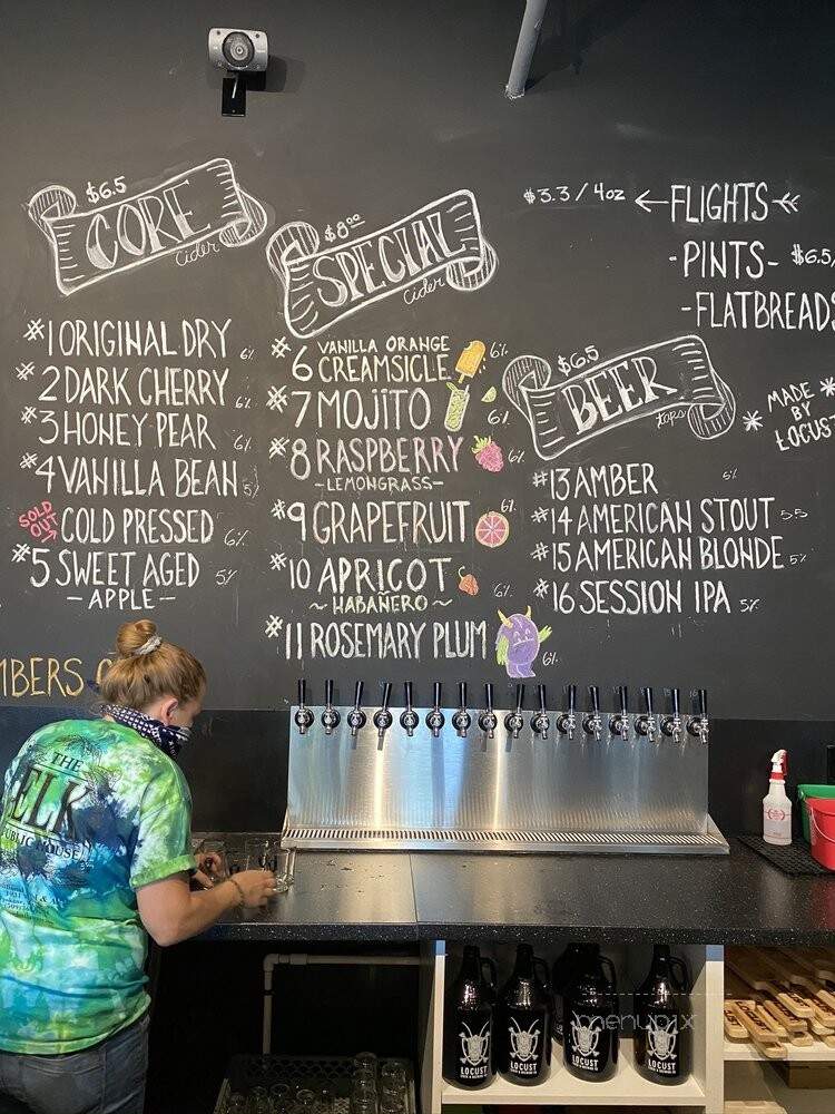 Locust Cider & Brewing - Spokane, WA menu_pic