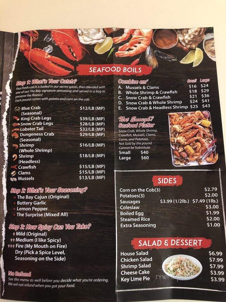 Seafood On The Bay - Glens Falls, NY menu_pic