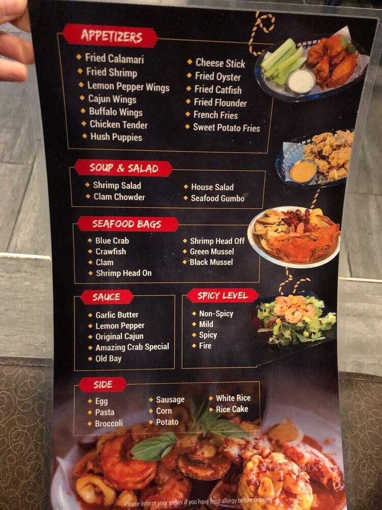 Amazing Crab House - Philadelphia, PA menu_pic