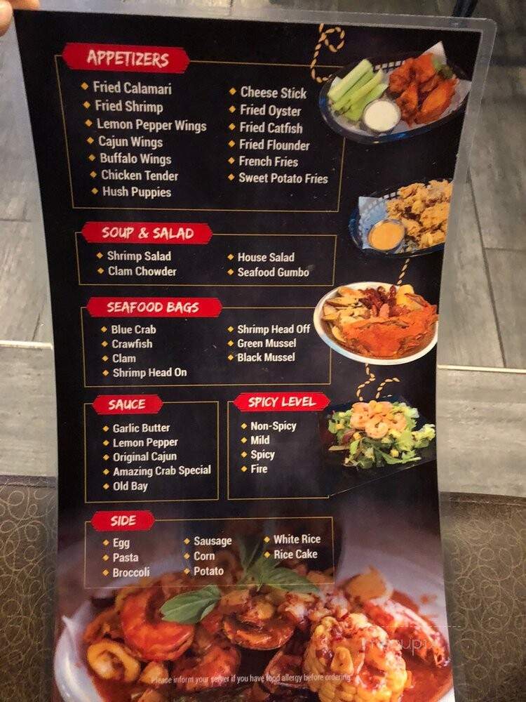Amazing Crab House - Philadelphia, PA menu_pic