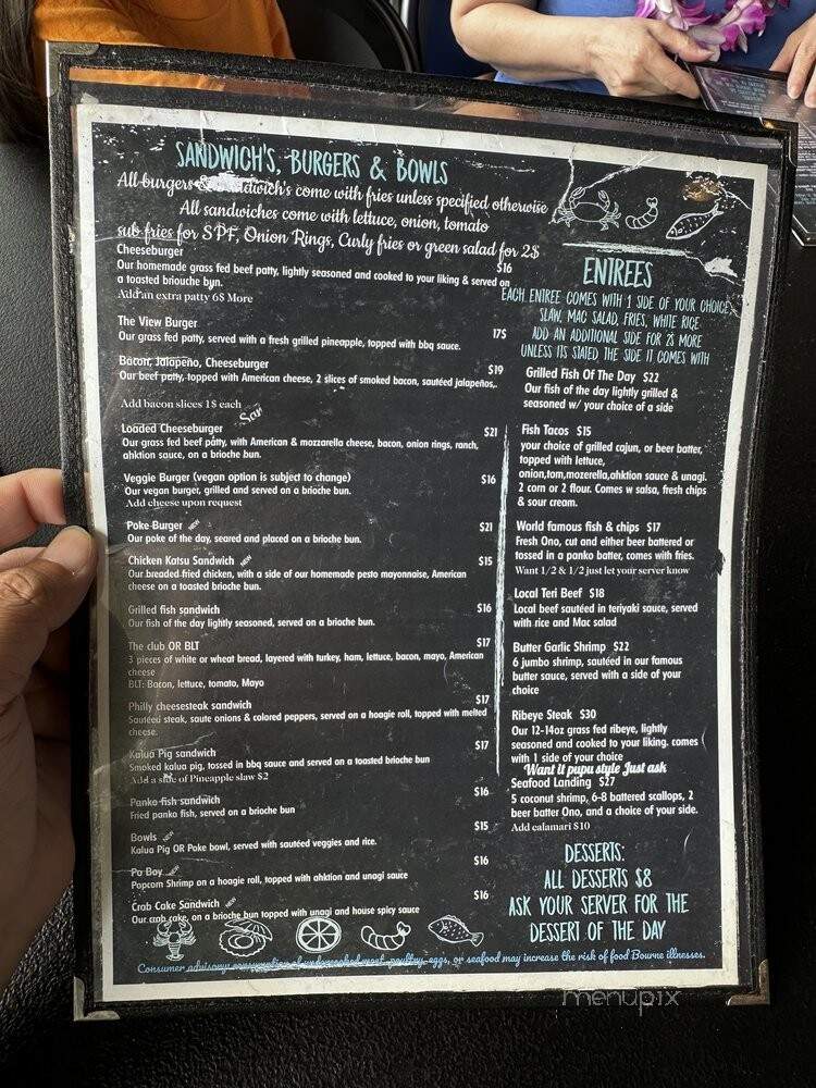 The View Restaurant Bar & Grill - Kailua-Kona, HI menu_pic