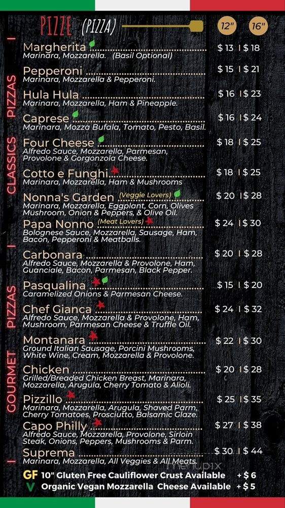 Pizzillo Pizza Pasta - Miami, FL menu_pic