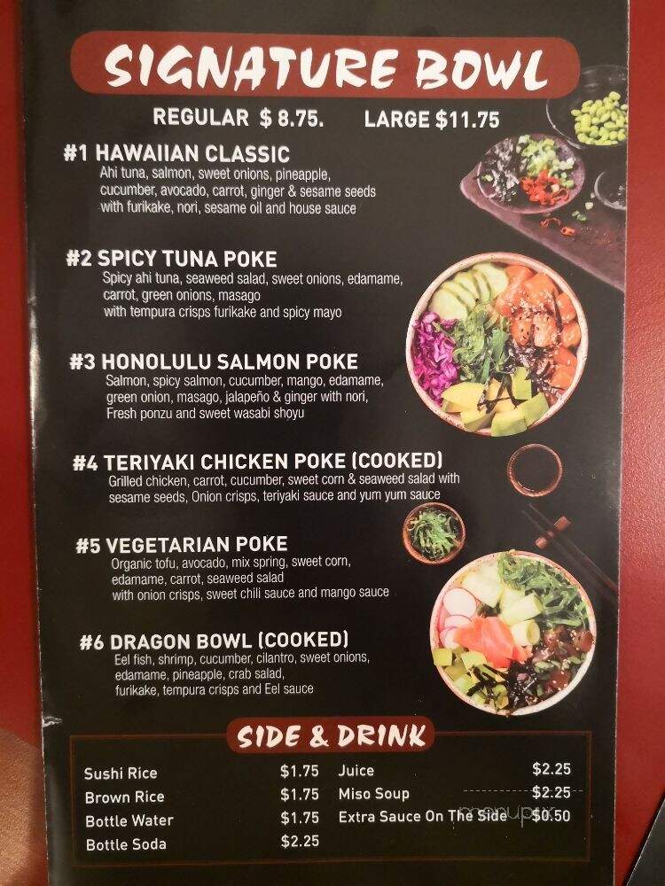 Bubble Fish - Morgantown, WV menu_pic
