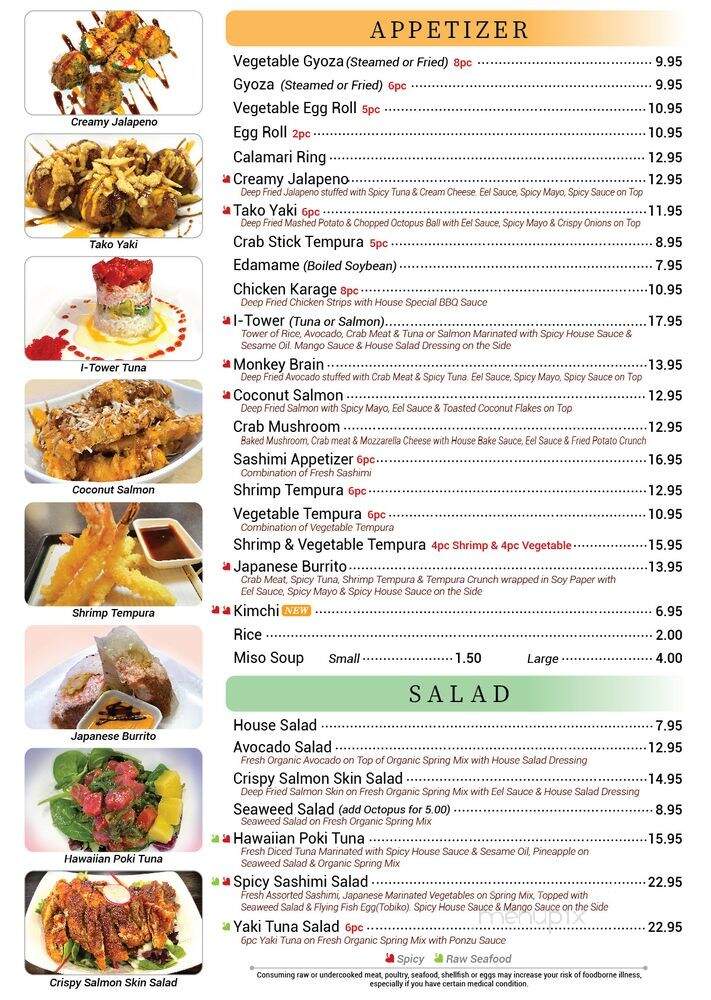 Cushman Irashai Sushi Restaurant - Fairbanks, AK menu_pic
