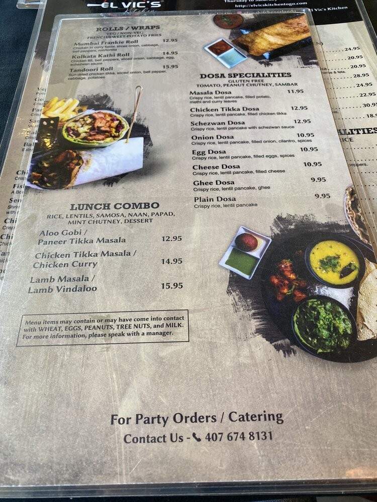 El Vic's Kitchen - Orlando, FL menu_pic