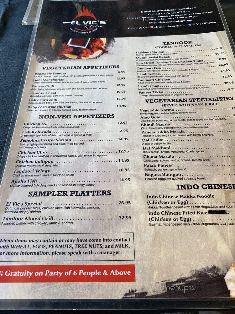 El Vic's Kitchen - Orlando, FL menu_pic