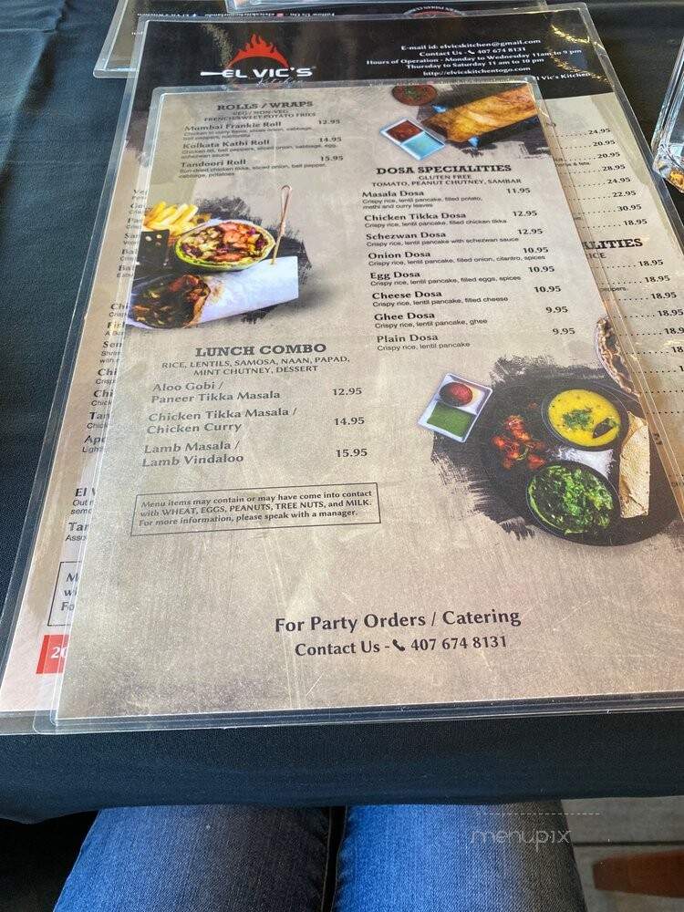 El Vic's Kitchen - Orlando, FL menu_pic