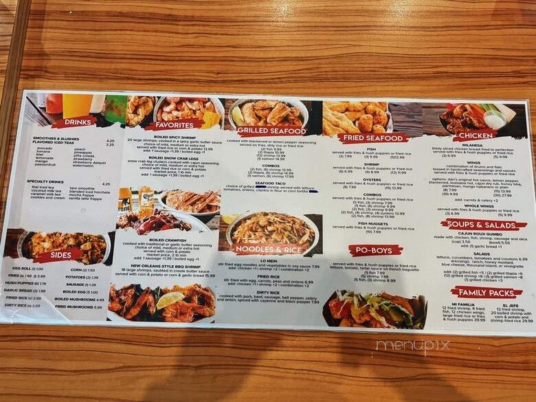 V's Crawfish & Noodles - Houston, TX menu_pic