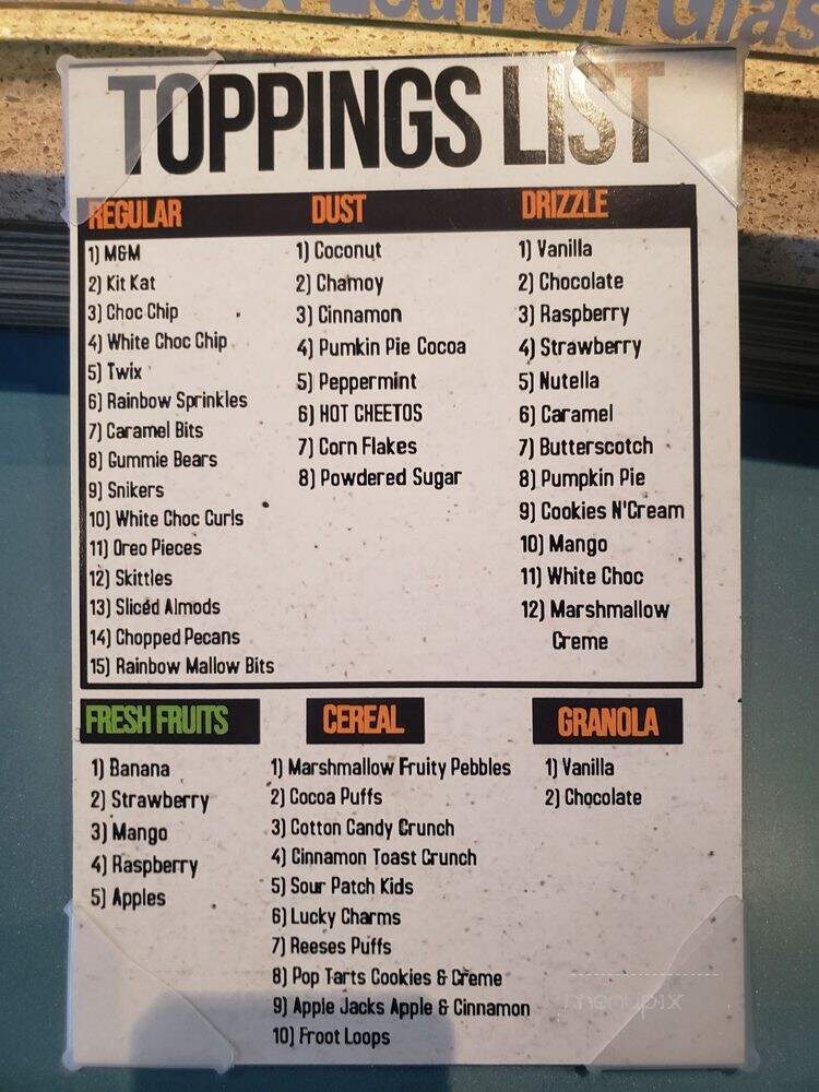 Moon Rocks Gelato - Richmond, VA menu_pic