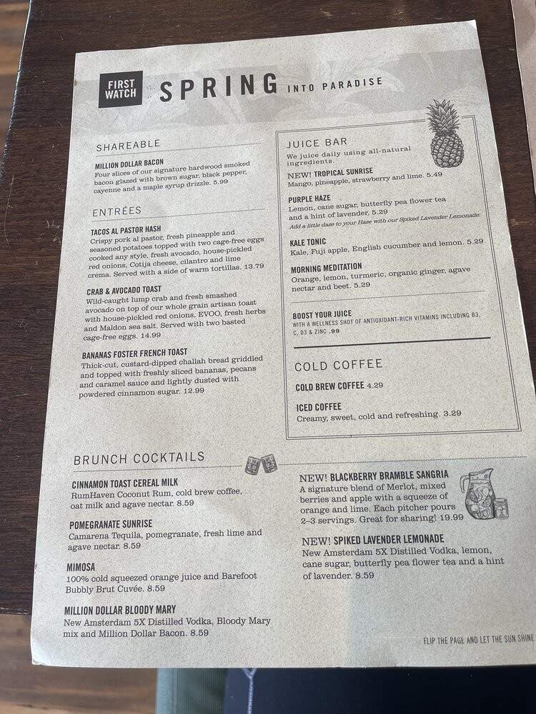 First Watch - Grand Prairie, TX menu_pic