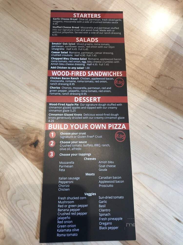Smokin' Oak Wood-fired Pizza - Grand Junction, CO menu_pic