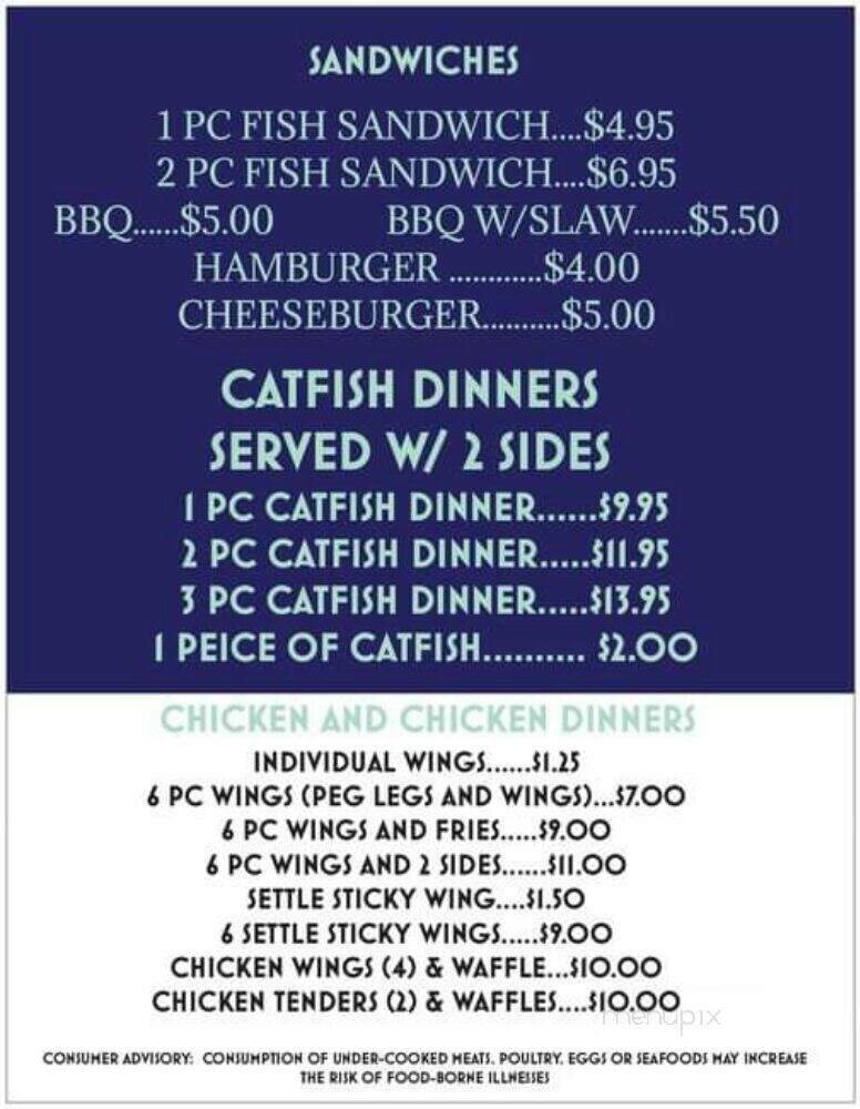 Uncle Settle's Fish Chicken and More - Clarksville, TN menu_pic