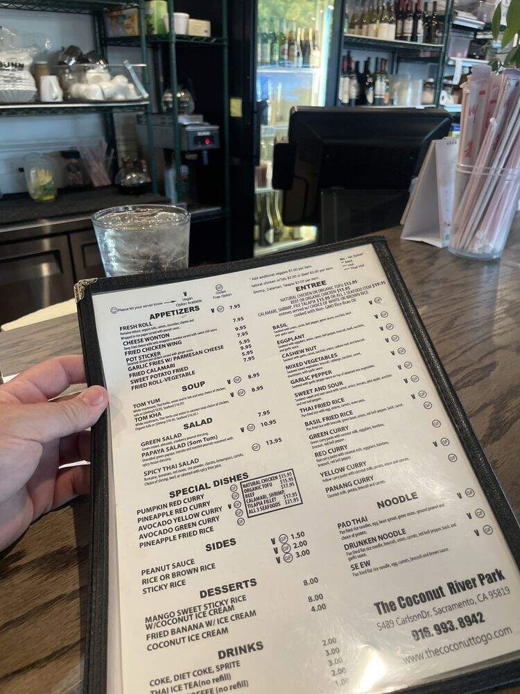 The Coconut River Park - Sacramento, CA menu_pic