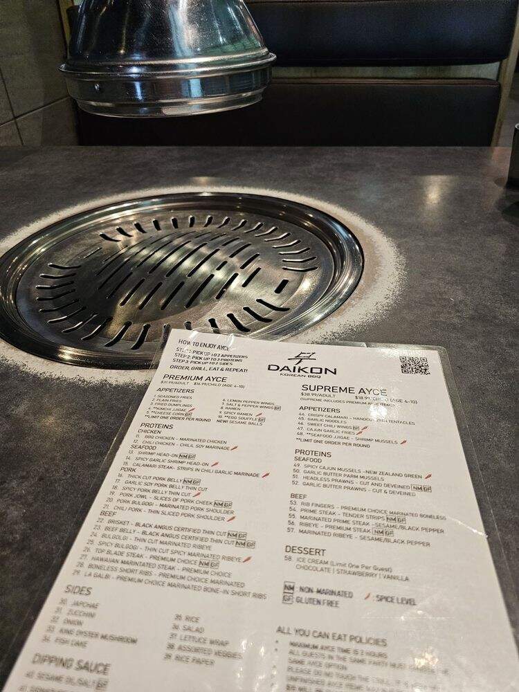Daikon Korean BBQ - Sacramento, CA menu_pic