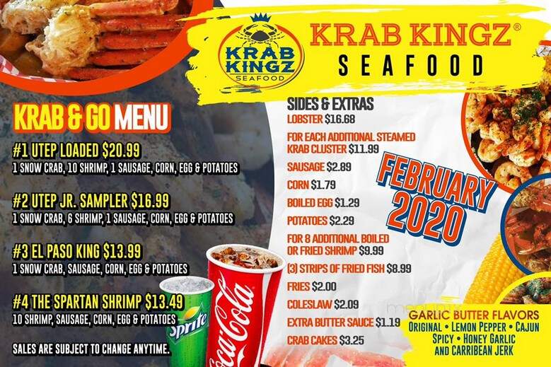 Krab Kingz Seafood - El Paso, TX menu_pic