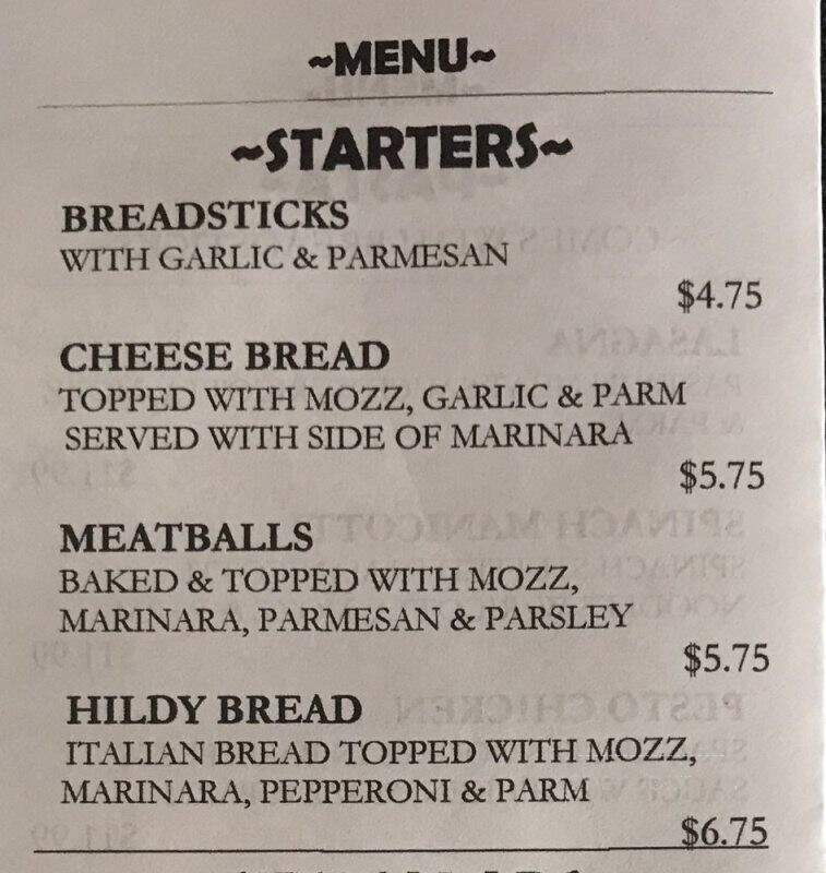 Hildy's Pizza - Saint Simons Island, GA menu_pic