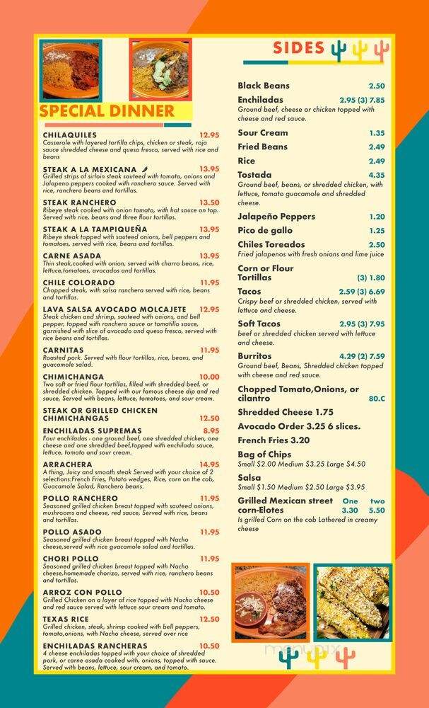 El Oh! Mexico Tequila & Grill - Savannah, GA menu_pic