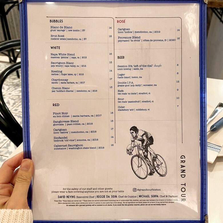 Grand Tour - Boston, MA menu_pic