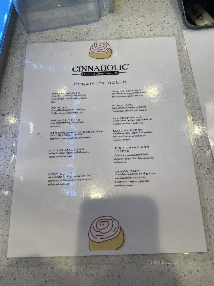Cinnaholic - Schaumburg, IL menu_pic