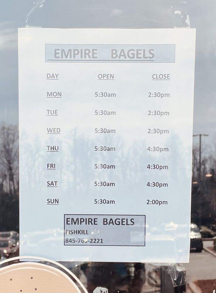 Empire Bagels - Fishkill, NY menu_pic